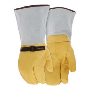 Gants de soudage TIG renforcés en cuir de vachette pleine fleur, résistants à l'abrasion, souples et confortables - Product Image 1