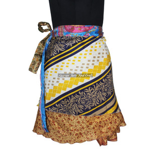 Minifaldas Envolventes de Seda India, Minifaldas Mágicas Envolventes de Seda Vintage para Mujer, Minifaldas Cortas Envolventes - Product Image 3