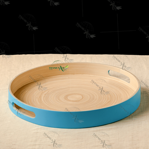 Vietnamese Bamboo <b>Tray</b> for Serving Drinks and <b>Snacks</b> with Natural Charm - Product Image 3