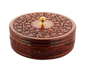 Caja de Madera Clásica Royal para Dulces y Frutos Secos, Diseño Antiguo, Caja de Almacenamiento de Madera con Tapa y Secciones Divididas - Product Image 2