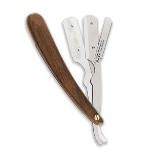 มีดโกนหนวดแบบตรง รุ่นแฟนซี สำหรับผู้ชาย พร้อมใบมีด ด้ามไม้ ชุดอุปกรณ์สำหรับช่างตัดผม ราคาขายส่ง ผลิตภัณฑ์สำหรับช่างตัดผม - Product Image 1