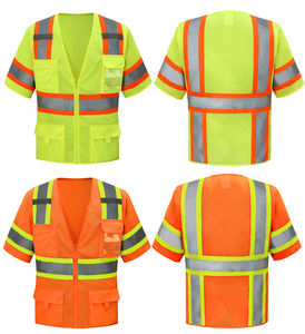 Chaleco de Seguridad Fluorescente Amarillo de Alta Visibilidad para Verano, Clase 3, con Cinta Reflectante de 3 Pulgadas, Productos de Ropa de Seguridad Reflectante - Product Image 2