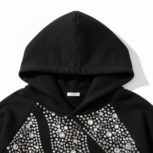 High Quality 100% Cotton Custom Design Heavy Weight Men <b>Tracksuit</b> With Rhinestones Wholesale Men <b>Tracksuit</b> For Sale - Product Image 6