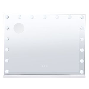 Specchio da Trucco Hollywood Dimmerabile con 3 Modalità di Illuminazione Colorata, Luci a Lampadina Staccabili con Ingrandimento 5X, per USA - Product Image 1