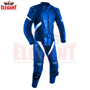 Combinaison en cuir de moto unisexe de style actuel, équipement de course de moto avec design imprimé coupe-vent, cuir véritable pour une utilisation hivernale - Product Image 4