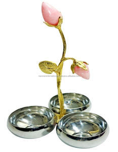 Handmade Stainless Steel Serving <b>Trays</b> Kitchen WARE Decorative <b>Food</b> Storage Bowls with Fancy Design for Candy Sweets Dates - Product Image 3