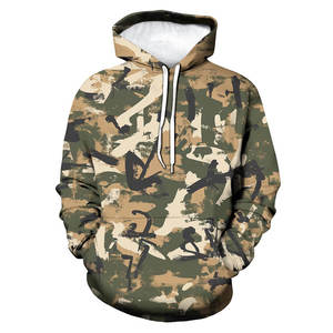 Sudadera con Capucha Estampada Camuflaje Selva Hecha en Pakistán, Estilo Urbano Casual, Algodón Suave para Uso Diario - Product Image 1
