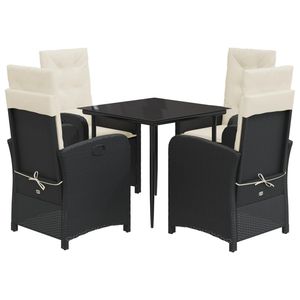 Juego de 4 Muebles de Jardín de Poliratán Negro Mediano para Patio - Product Image 2