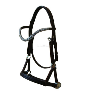บังเหียนบิทเลสสำหรับม้าหนังบิตคริสตัล - Product Image 1