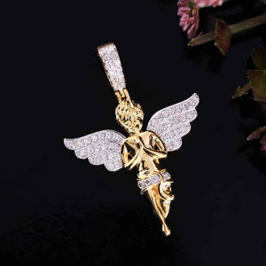 Pendentif lettre de luxe en moissanite et diamant, collier initial en argent serti de pierres, bijoux de déclaration hip-hop - Product Image 5