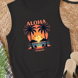 Aloha เสื้อลำลองชายหาดสำหรับผู้หญิงพิมพ์ลายต้นปาล์มผ้าสแปนเด็กซ์โพลีเอสเตอร์แบบถักดีไซน์ด้านหน้า - Product Image 4