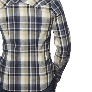 Camisas Casuales de Franela para Mujer, Corte Regular, Cómodas, Transpirables, Sólidas, con Botones al Frente, Manga Ancha, Personalizables, 100% Algodón - Product Image 5