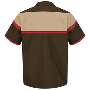 Custom Mechanic Work <b>Shirt</b> | Men Short Sleeve Industrial Uniform <b>Shirt</b> with Name & Logo | Auto Repair Shop Workwear | OEM - Product Image 2
