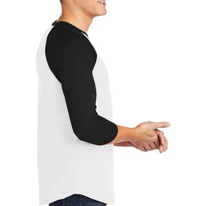 T-shirt à manches longues raglan pour homme, orange et blanc, col rond, décontracté, coupe ample, taille standard, 100 % coton 320g, sérigraphié, séchage rapide - Product Image 4
