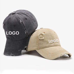 Gorra Desgastada de Moda, Prenda Premium, Visera Casual Ajustable con Logotipo Bordado Personalizado, Gorra de Venta Caliente con Borde Desgarrado - Product Image 5