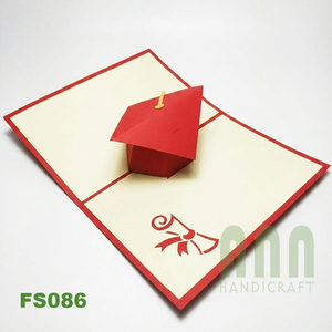 ANN HANDICRAFT FS086 Custom Printed Handmade 3D Pop Greeting Cards Graduation <b>Hat</b> Friendship Thank You Gift Card <b>Box</b> Style Paper - Product Image 6