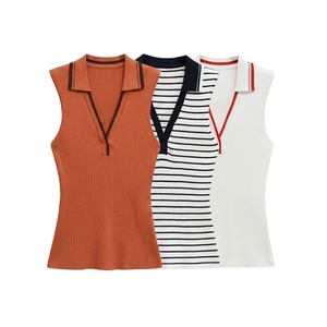 Camisas de Golf Personalizadas con Logotipo, Transpirables, con Estampado Completo, Cuello con Botones, Sin Mangas, Sublimadas, para Mujer - Product Image 1
