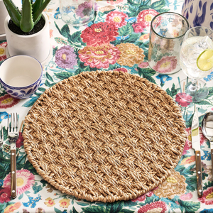 Vietnamese Woven Natural Seagrass <b>Round</b> Dinning Table Mat Charge Plate Table <b>Placemats</b> for Event Party Table Decorations - Product Image 2