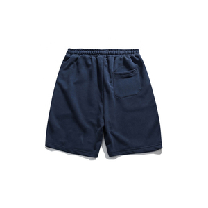 Shorts d'été en coton pour hommes, personnalisables avec logo, couleur unie, écologiques, respirants, séchage rapide, avec cordon de serrage, vente en gros - Product Image 3