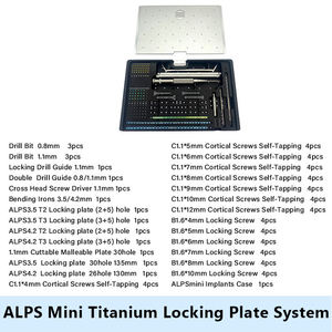 ระบบแผ่นล็อคไทเทเนียมขนาดเล็ก ALPS รุ่น 1.1 1.6 มม. สำหรับสัตว์ขนาดเล็ก เครื่องมือแผ่นล็อคกระดูกสัตว์โดย Dentavex - Product Image 6