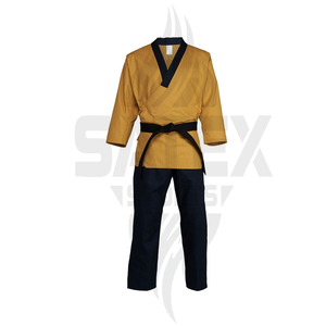 Uniformes de Karate Unisex de Alta Calidad y Durabilidad, Transpirables, de Secado Rápido, de Poliéster y Algodón, con Logotipo Personalizado en la Parte Delantera, para Entrenamiento de Artes Marciales - Product Image 1