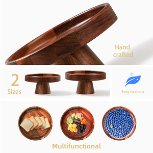 Support à gâteau multifonctionnel en bois naturel, parfait pour la décoration de la maison, les fêtes et la cuisine, ainsi que pour une utilisation fonctionnelle - Product Image 4