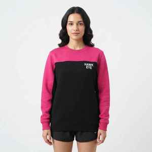 เสื้อสเวตเชิ้ตคอกลมสีบล็อกสำหรับผู้หญิง ทรงปกติ แขนยาว ผ้าฝ้ายถัก ใส่ได้ในฤดูใบไม้ร่วง - Product Image 3