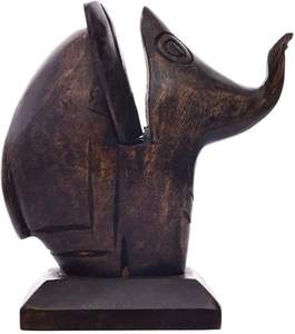 Soporte de madera para gafas con forma de elefante, tallado a mano, organizador decorativo para gafas, accesorio para el hogar, la oficina o el escritorio, regalo. - Product Image 3