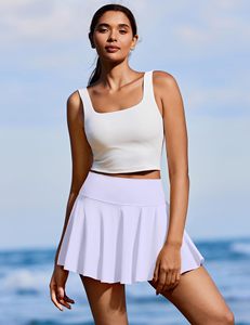Women Athletic Tennis Skort Pleated High Waist Golf <b>Skirt</b> with Pockets Built In Shorts Bulk Supplier - Product Image 4