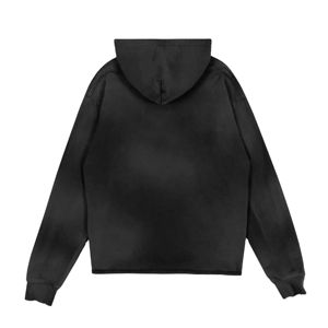 Sweat à capuche surdimensionné en molleton de coton pour homme, col rond, épaules tombantes, logo brodé, tissu français, idéal pour l'hiver, avec option OEM - Product Image 4