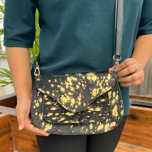 Bolso de Piel Metálica para Mujer, Sling Bag de Piel de Vaca, Estilo Vintage, Hecho a Mano, Estilo Occidental, Estilo Gitano, Novedad - Product Image 2