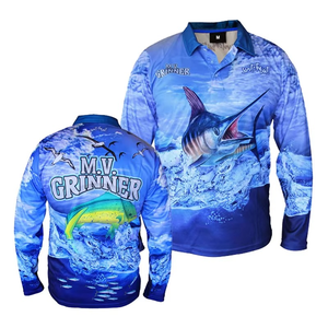 Nouveauté en promotion : Polo de pêche OEM et personnalisé, maillot de pêche anti-UV, vêtements de pêche. - Product Image 5