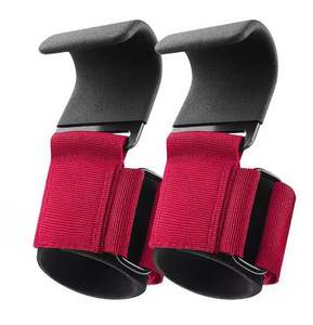 Ganchos de Gimnasio Unisex de Metal Resistente, Ganchos de Levantamiento de Pesas de Acero Personalizados, Cómodos, Ligeros y Transpirables de Neopreno - Product Image 1