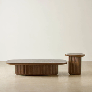 Solid Wood Coffee <b>Table</b> – Handcrafted Living Room Center <b>Table</b> with <b>Brown</b> Finish Design Custom Shape Living Room - Product Image 2