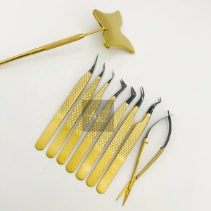 Haute qualité professionnel en acier inoxydable Plasma noir or enduit Extension de cils pince à épiler cils ciseaux pointe pointue cils - Product Image 1