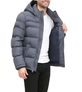 Men Hoodie Collar Waterproof Zipper Puffer <b>Jacket</b> for Men - Product Image 4