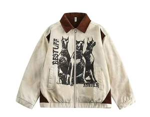 Chaqueta Nesta Sports Clean Fit Acid Wash para hombre, de poliéster y algodón – 380 GSM, estilo vintage, reversible, con cremallera, de alta calidad, con logo personalizado. - Product Image 5