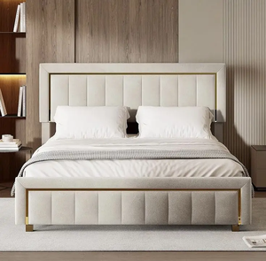 Lit avec sommier intégré en bois massif de qualité supérieure, lit king size fait main, mobilier de chambre à coucher de luxe en bois de qualité supérieure - Product Image 6