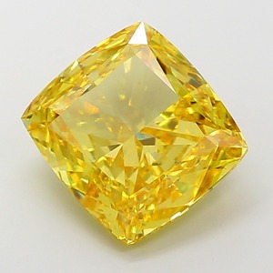 Diamant de laboratoire CVD de haute qualité 10.11 CT, taille coussin, jaune vif fantaisie, VS1, EX Cut, en vrac, stock fournisseur - Product Image 5