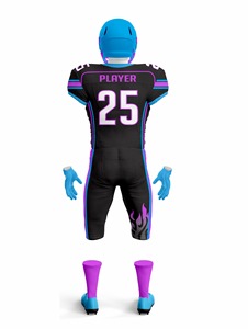 Sublimation Transfer Print American Football Uniform Bundle Pack <b>Compression</b> Top Headgear Gloves <b>Bags</b> 100% Polyester - Product Image 6