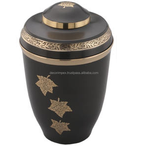 Urnes funéraires modernes en laiton métallique les plus vendues pour le stockage des cendres - Product Image 5