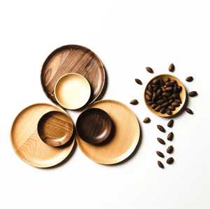 Platos Decorativos de Madera Natural, Diseño Sólido, Biodegradables, Ecológicos, Libres de BPA, Acabado No Tóxico, Aptos para Microondas - Product Image 3