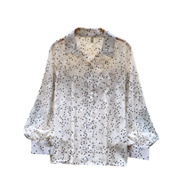 Blusas Casuales de Manga Larga para Otoño, Camisas de Mujer con Estampado de Lunares, Tops Casuales para Mujer, Ropa al por Mayor