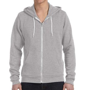 Customize <b>Mens</b> Light Purple Zip Up <b>Hoodie</b> Cotton Fleece Hooded Sweatshirt Solid Regular Fit Casual Full Zip And Casual Wear - Product Image 2