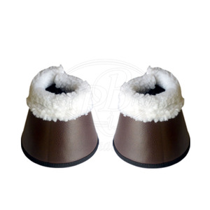 Bell Boots <b>Synthetic</b> <b>Leather</b> with Neoprene Fluffy Wool Collar Velcro Fastening Large Pair - Product Image 3
