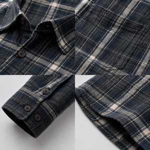 Men's Plus Size Long Sleeve Plaid Flannel Shirt Regular Fit Casual Full Sleeve <b>Button</b> Down Collar Winter Wear 100% Cotton - Product Image 4