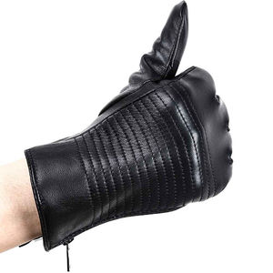 Gants de vélo en cuir premium pour hommes – Doux, chauds, respirants, élégants, pour l'hiver, décontractés, confortables, pour usage quotidien, compatibles écran tactile - Product Image 3