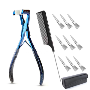 Pince à extensions de cheveux arc-en-ciel avec peigne et clips, kit d'outils en acier inoxydable pour l'installation de micro-anneaux, extensions de cheveux robustes - Product Image 4
