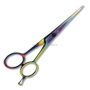 Professional Hairdressing Scissors 4Cr13 Stainless Steel Sharp Blade Short <b>Handle</b> Non-Foldable Right Handed Hair Cutting <b>Shears</b> - Product Image 1