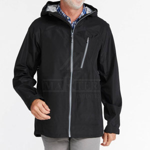 Breathable <b>Packable</b> Outdoor Unisex Rain <b>Jacket</b> with Waterproof Shell Stand Collar Full Zip for Hiking Running Fishing - Product Image 4